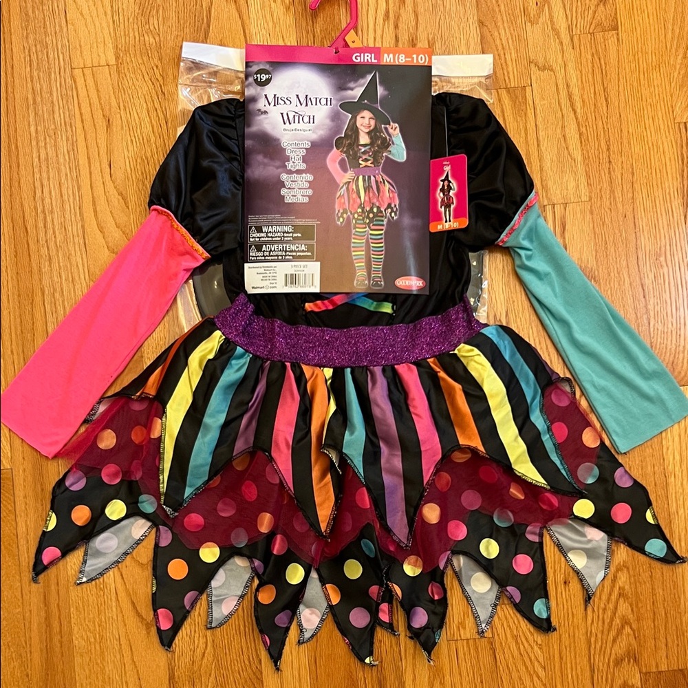 Miss Matched Witch Costume for Kids